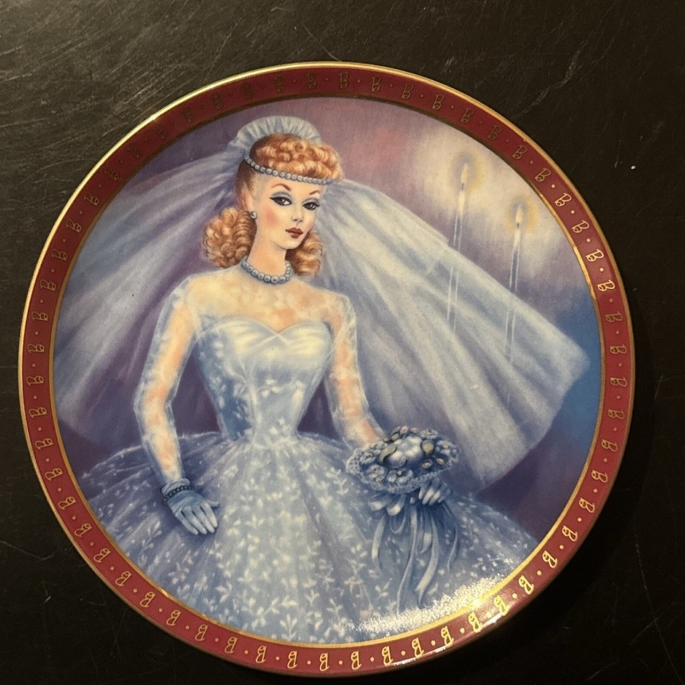 Barbie Bride To Be Porcelain 1990 Collector Plate Morton Danbury Mint  #G7860